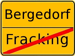 Ortschild Bergedorf No Fracking