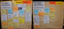 Deutlich weniger Bürgeranmerkungen als in Ochsenwerder und auch deutlich differenzierte Haltungen zeigten sich an den zwei Metaplan-Tafeln.