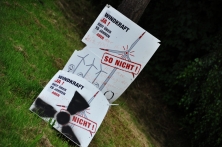 Plakat der anti-Repowering-Bürgerinitiativen