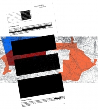 Rot: Erlaubnisgebiet Vierlande, schwarz: Auszug aus dem Aufsuchungsantrag