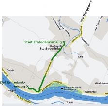 Erntedankumzug: Die Route