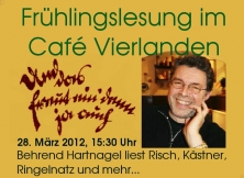 Berend Hartnagel, Lesung im Cafe Vierlanden