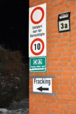 Wegweiser zur Fracking-Veranstaltung in Kuddewörde